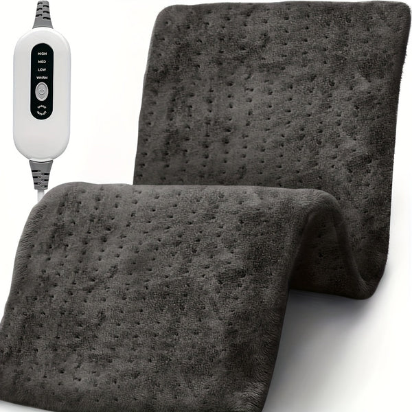 Electric Heating Pad for Back, Soft Flannel Heated Blanket 12