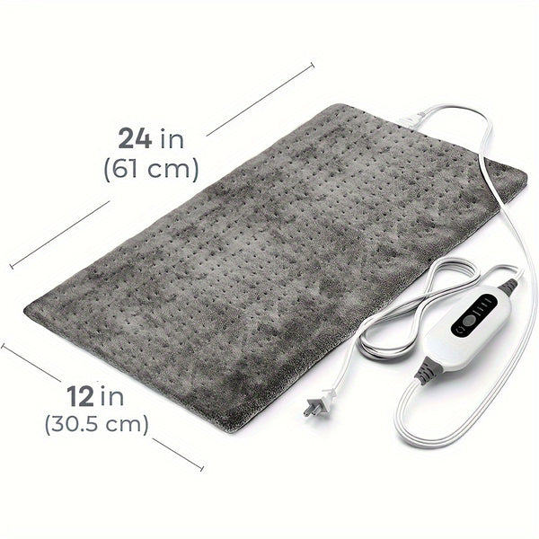 Electric Heating Pad for Back, Soft Flannel Heated Blanket 12